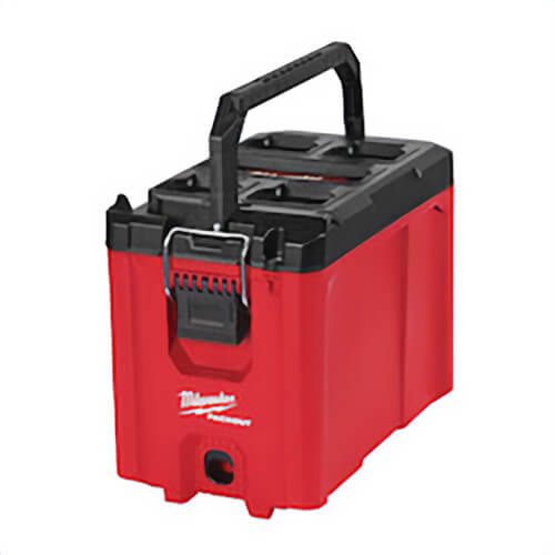 Milwaukee® Packout™ 48-22-8422 Compact Tool Box, ABS, Black/Red