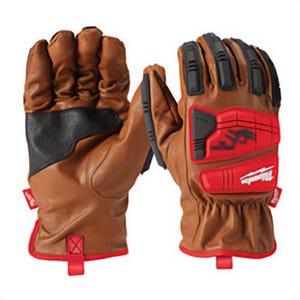 Milwaukee® 48-22-8772 Hi-Viz Insulated Anti-Slip Unisex Work Gloves, L, PVC/Top Grain Goatskin Leather, Elastic Knit Cuff, ANSI Cut-Resistance Level: 3
