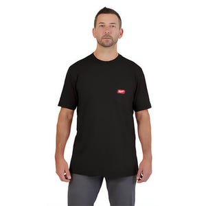 Milwaukee® 605BS Gridiron™ Pocket Short Sleeve T-Shirt, Black, S