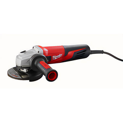 Milwaukee® 6117-33 Double Insulated Small Angle Grinder, 5 in dia Wheel, 5/8-11 Arbor/Shank, 120 VAC, Black/Red