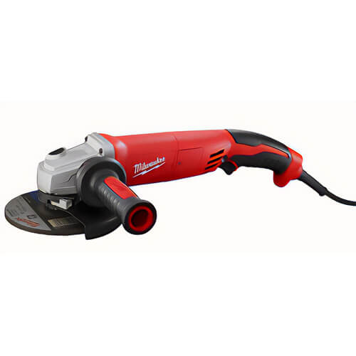 Milwaukee® 6124-30 Double Insulated Small Angle Grinder, 5 in dia Wheel, 5/8-11 Arbor/Shank, 120 VAC, Black/Red