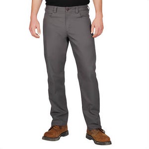Milwaukee® 701G-4034 Heavy Duty Flex Work Pant, 68% Cotton/30.5% Polyester/1.5% Spandex, 40 in Waist, 34 in L Inseam, Gray