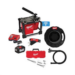 Milwaukee® 2818B-21 M18 Fuel™ Sectional Drain Cleaning Machine Kit with 5/8 in Cable, 1-1/4 to 6 in Drain Line, 150 ft Max Run, 18 VDC
