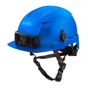 Milwaukee® 48-73-1325 Adjustable Front Brim Safety Helmet, Lexan™ Polycarbonate, Padded Suspension, Class E, Blue