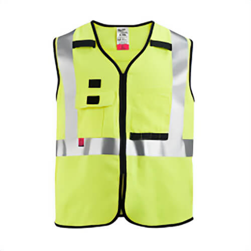 Milwaukee® 48-73-5303 Safety Vest, Yellow, Polyester, Hook and Loop Closure, 1 Pockets, 2XL/3XL