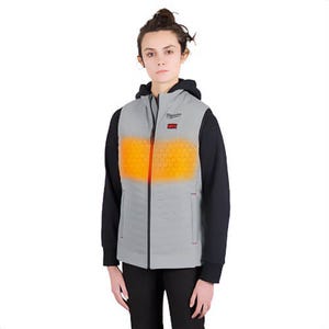 Milwaukee® F300G-21XL M12™ Women's Heated Axis™ Vest with M12™ Battery, Battery Charger and Battery Holder, Gray, XL