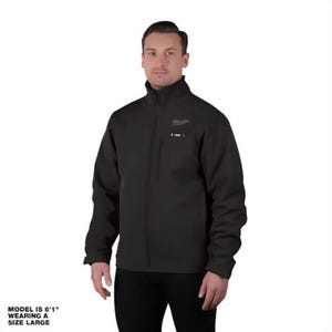Milwaukee® 204B-21XL M12™ Heated ToughShell™ Jacket with M12™ Battery, Charger and Power Source, Wind/Water Resistant, Black, XL