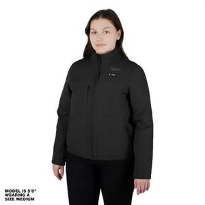 Milwaukee® 234B-21XL M12™ Women's Heated Axis™ Jacket with Battery and Charger, Wind and Water Resistant, Black, XL