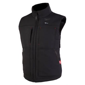 Milwaukee® 334B-21M M12™ Women's Heated Axis™ Vest with M12™ Battery, Charger and Battery Holder, Wind/Water Resistant, Black, M
