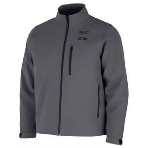 Milwaukee® M100G-21L M12™ Heated ToughShell™ Jacket with M12™ Battery, Charger and USB-C Cable Wind/Water Resistant, Gray, L