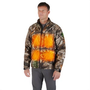 Milwaukee® M101C-21L M12™ Heated Quietshell™ Jacket with M12™ Battery, Charger USB-C Cable Wind/Water Resistant, Camouflage, L