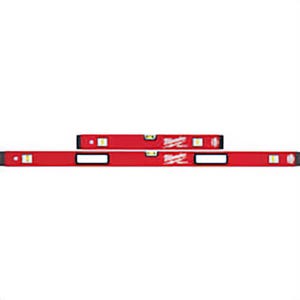 Milwaukee® MLBXS48 Redstick™ Box Level Set, 24 in, 48 in L, 3 Vials, Aluminum, (1) Level/(2) Plumb Vial Position