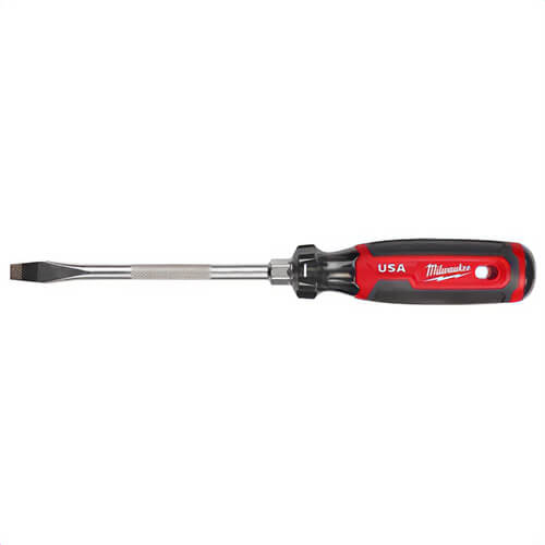 Milwaukee® MT207 Standard Screwdriver, 5/16 in Point Slotted Point, 11 in OAL, Acetate Handle, Chrome