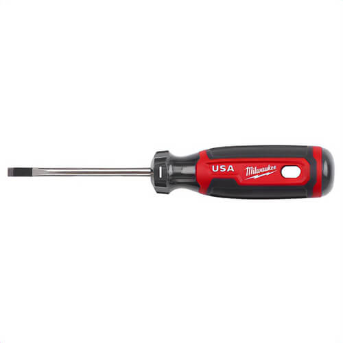 Milwaukee® MT211 Standard Screwdriver, #3/16 Point Cabinet Point, 6.7 in OAL, Acetate Handle, Chrome