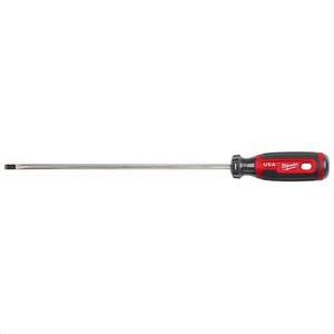 Milwaukee® MT214 Standard Screwdriver, 1/4 in Point Cabinet Point, 14.3 in OAL, Acetate Handle, Chrome