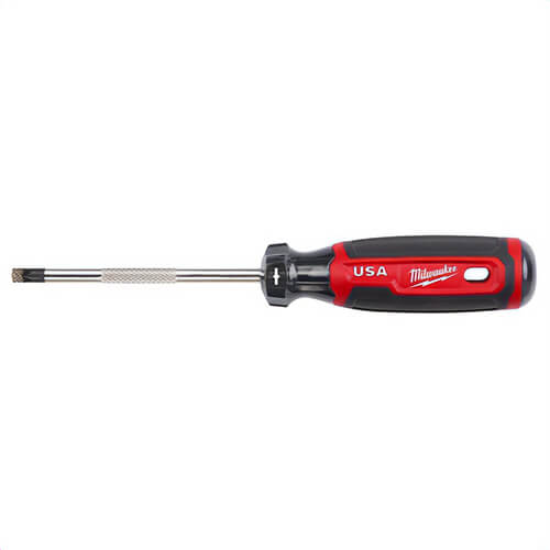 Milwaukee® MT216 Standard Screwdriver, #2 Point ECX™ Point, 8.3 in OAL, Acetate Handle, Chrome