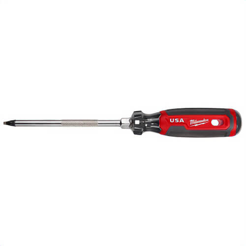 Milwaukee® MT219 Standard Screwdriver, #3 Point Square Point, 11 in OAL, Acetate Handle, Chrome