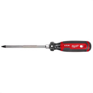 Milwaukee® MT219 Standard Screwdriver, #3 Point Square Point, 11 in OAL, Acetate Handle, Chrome