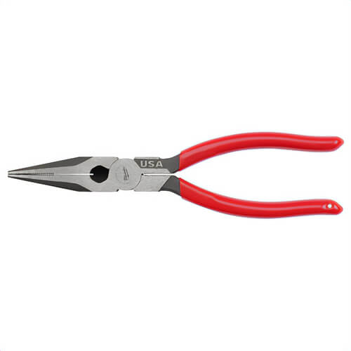 Milwaukee® MT505 Needle Nose Plier, Straight Jaw, 2-1/2 in L Jaw x 29/64 in W Jaw, 2.11 in OAL, 7/64 in W Tip