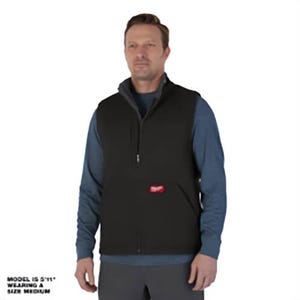 Milwaukee® 801B-M Gridiron™ Sherpa-Lined Vest with 5 Pockets, Black S, Sherpa-Lining, Zipper Closure, Black, M