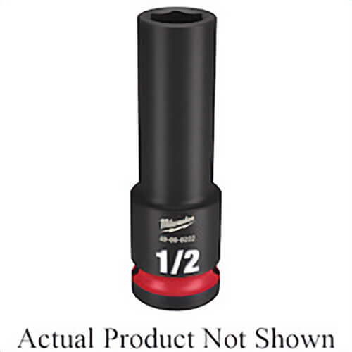 Milwaukee® Shockwave™ Impact Duty™ 49-66-6221 Socket, 1/2 in Hex Drive, 7/16 in Deep Socket, 6 Points
