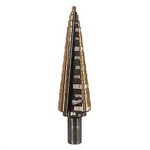 Milwaukee® 48-89-9284 Single Ended Step Drill Bit, 3/16 in dia Min Hole, 7/8 in dia Max Hole, Bi-Metal, 3/8 in Shank