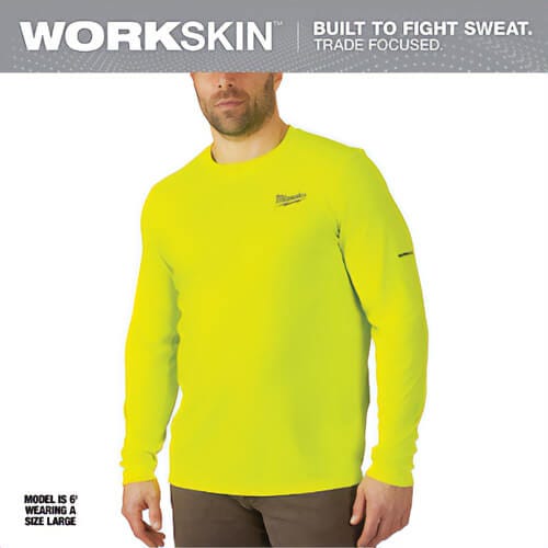Milwaukee® 415HVXL WorkSkin™ Lightweight Performance Shirt Long Sleeve, Hi-Viz, XL