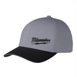 Milwaukee® 507DGSM WorkSkin™ Unisex Performance Fitted Hat, S/M, Dark Gray, Polyester