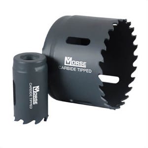 M.K. Morse® 157223 MHST Hole Saw, 1-3/8 in dia, 1-15/16 in D Cutting, Tungsten Carbide Tip Cutting Edge, 5/8-18 Arbor