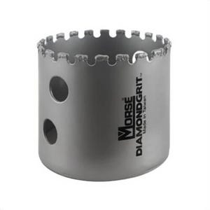 M.K. Morse® DG32C Hole Saw, Series: Diamond grit, 2 in dia, 3/4 in Cutting Depth, 3 TPI, 5/8-18 Arbor, 1/4 in dia Drill
