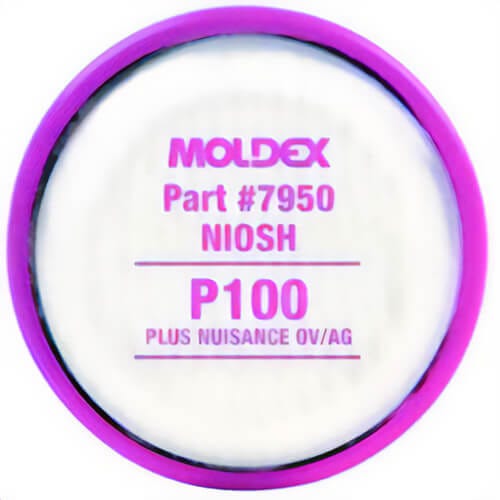 Moldex® 7950, P100 Filter Disk with Nuisance Organic, 30 ea