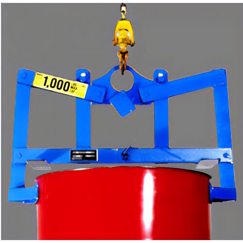 Morse® 90-85 Verti-Karrier Below-Hook Drum Lifter for 85 gal Steel Drum, Remote Grip and Release Mechanism