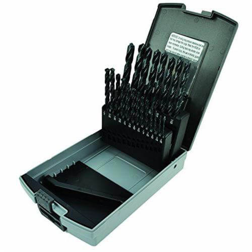 Morse® 18105 8030 General Purpose Jobber Length Drill Set, 1/16 in Min Drill Bit, 1/4 in Max Drill Bit, 118°  Drill Point Angle, 13 pc, HSS, Black Oxide
