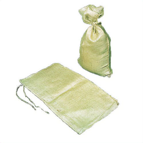 Mutual 14974-14 Burlap Sand Bag with Tie String, 50 lb, 14 in L x 26 in W, Polypropylene, Natural