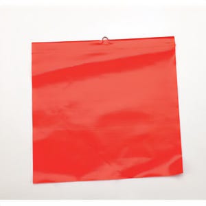 Mutual 14986-2-18 Heavy Duty Tailgate Signal Traffic Warning Flag with Wire Hoop, 18 in H x 18 in W, Orange, Vinyl