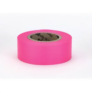 Mutual 16001-175-1875 Ultra Glo Flagging Surveyor Tape, Pink, 1-3/6 in W x 150 ft L