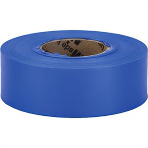 Mutual 16002-25-1875 Ultra Standard Flagging Surveyor Tape, Blue, 1-3/6 in W x 300 ft L