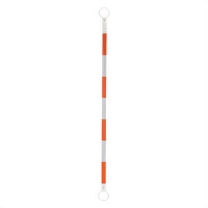 Mutual 17727-45-10 Reflective Retractable Cone Bar, 10 ft H, Orange/White Cone