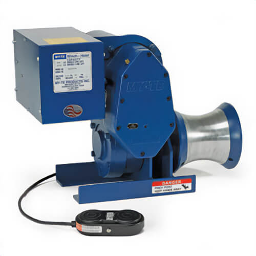 MY-TE® 742035 Utility Capstan Electric Winch Hoist, 800 lb Single Line, 1600 lb Double Line Load, 208 VAC