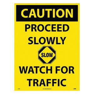 National Marker C748E Caution, Proceed Slowly Watch