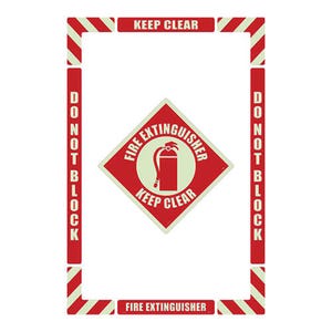 National Marker GWFK07 Walk-On Floor Marking Kit, Glow