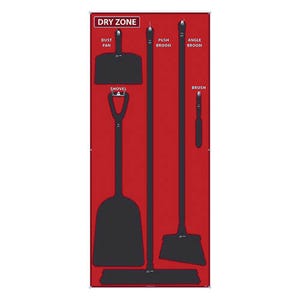 National Marker SB129ACP Dry Zone Shadow Board, Board