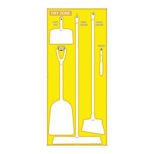 National Marker SB137AL Dry Zone Shadow Board, Board