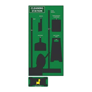 National Marker SB146AL Cleaning Station Shadow Board
