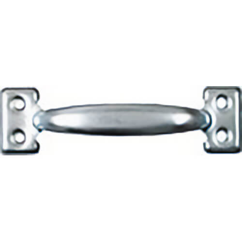 National Hardware® N116-855 Door Pulls with 4 Holes, Zinc Plated Steel, 5 in, for use on Metal or Wood Doors