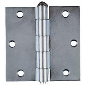 National Hardware® N139-873 Removable Pin Broad Hinges, Plain Steel, 3-1/2 x 3-1/2 in, Weldable Steel