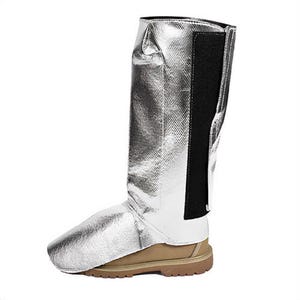 National Safety Apparel® L05NLNLVCXXLG Carbon Armor™ Aluminized Legging, ASTM F955, Large Fits Shoe, Silver