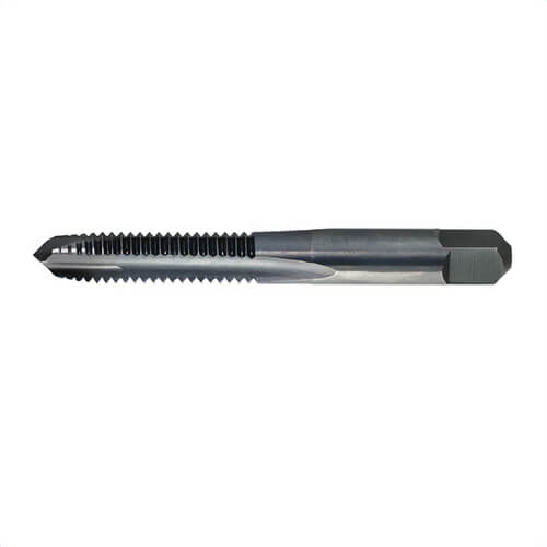 Drillco Nitro® 21N124CP 2100N Spiral Point Tap, Right Hand Cutting, 3/8-16 Thread, H3 Thread Limit, Plug Chamfer, 3 Flutes, Black Oxide, HSS