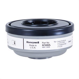 North® By Honeywell N75002L N Series APR Cartridge, Use with 5400, 5500, 7600 and 7700 Series Respirators, Acid Gas