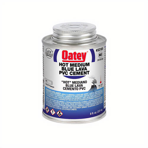 Oatey® Blue Lava™ 32160 Low VOC Medium Body Medium Hot Very Fast Set PVC Solvent Cement, 4 oz Container, Blue